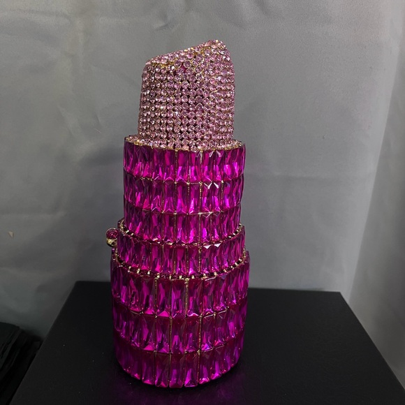 Pink Rhinestone Lipstick clutch